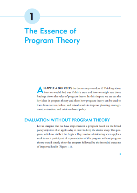 Key Ideas in Program Theory