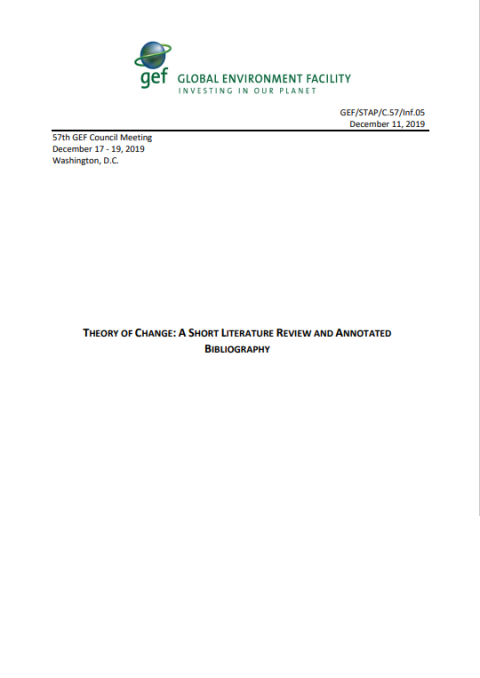 Theory of Change: A short literature review and annotated bibliography