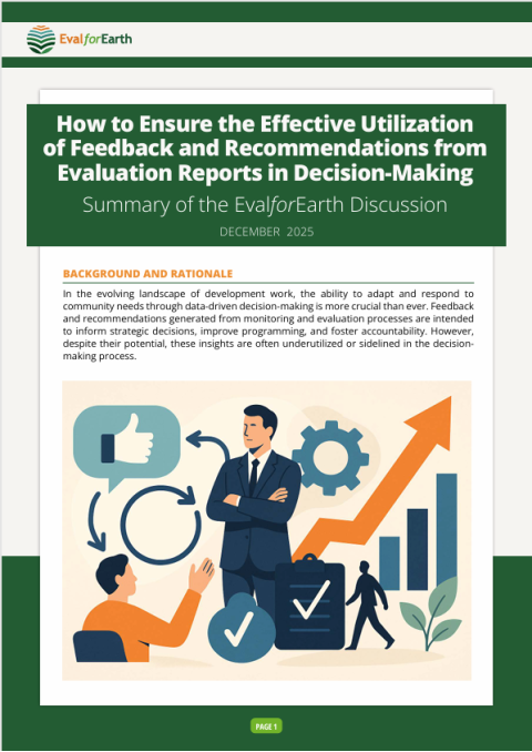 Summary of the EvalforEarth Discussion 