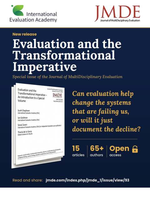 Journal of MultiDisciplinary Evaluation