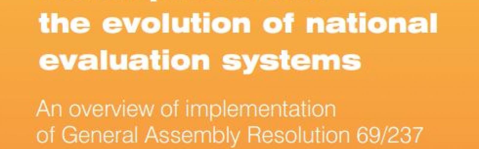 United Nations contributions to national evaluation capacity ...