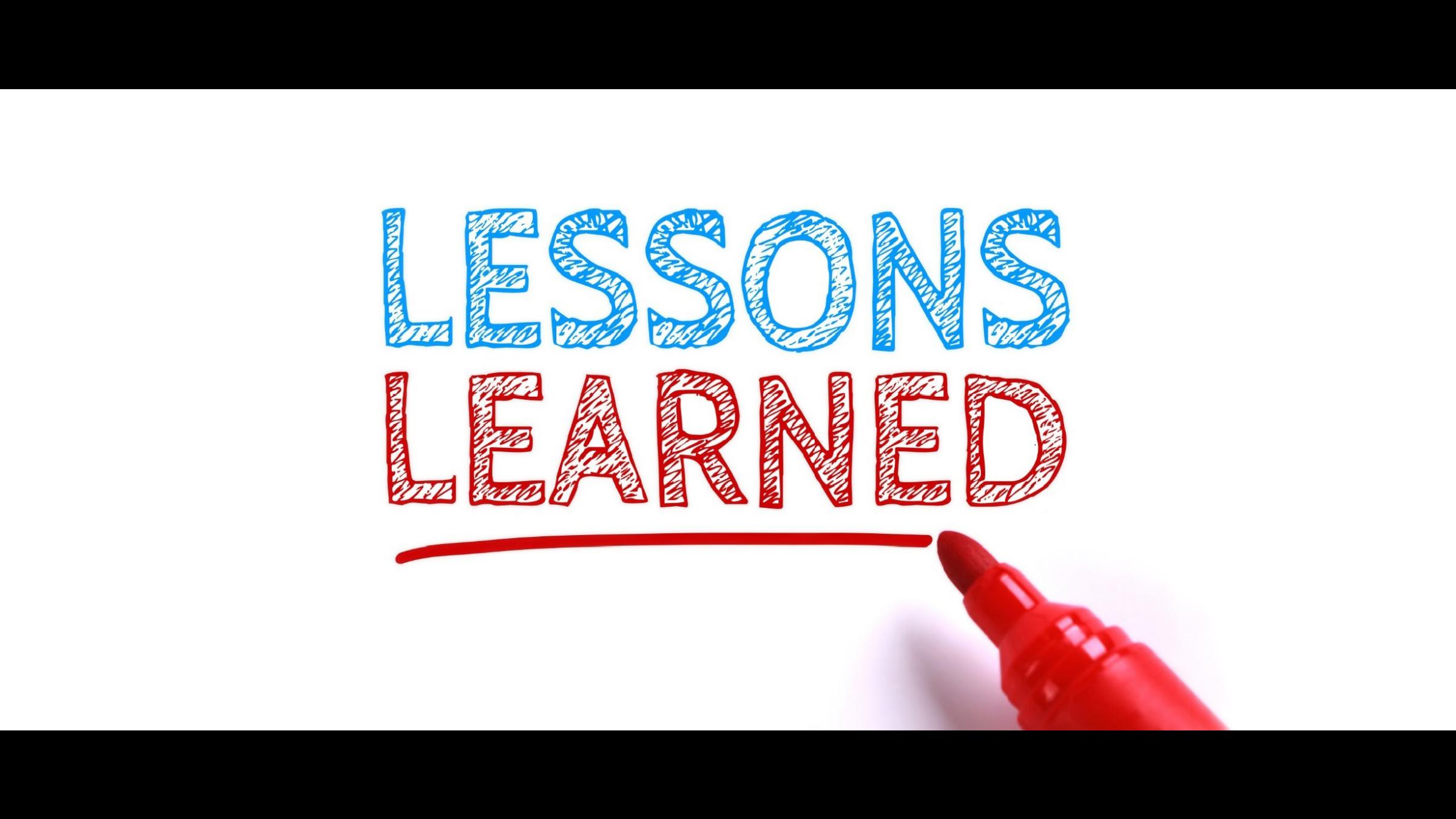 lessons learned