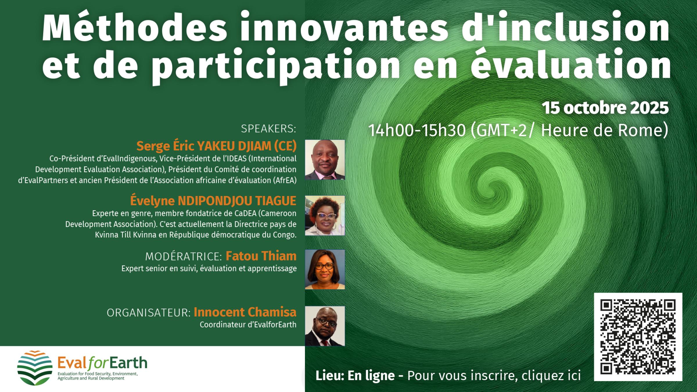 Les méthodes innovantes d'inclusion et de participation en évaluation