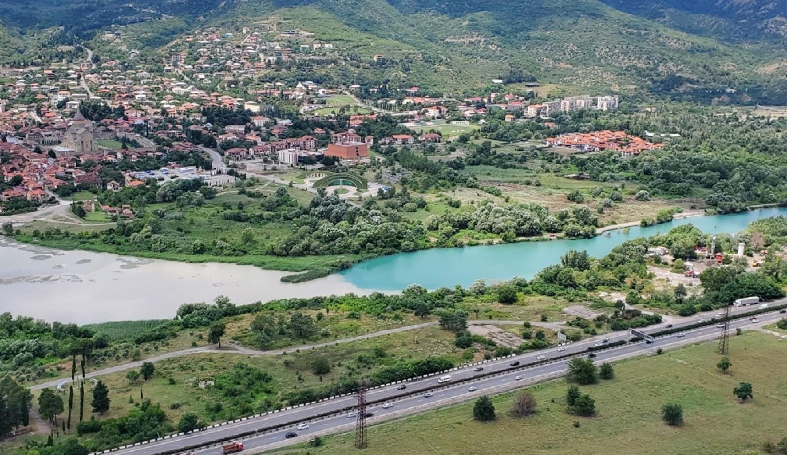 The Kura River basin in Georgia